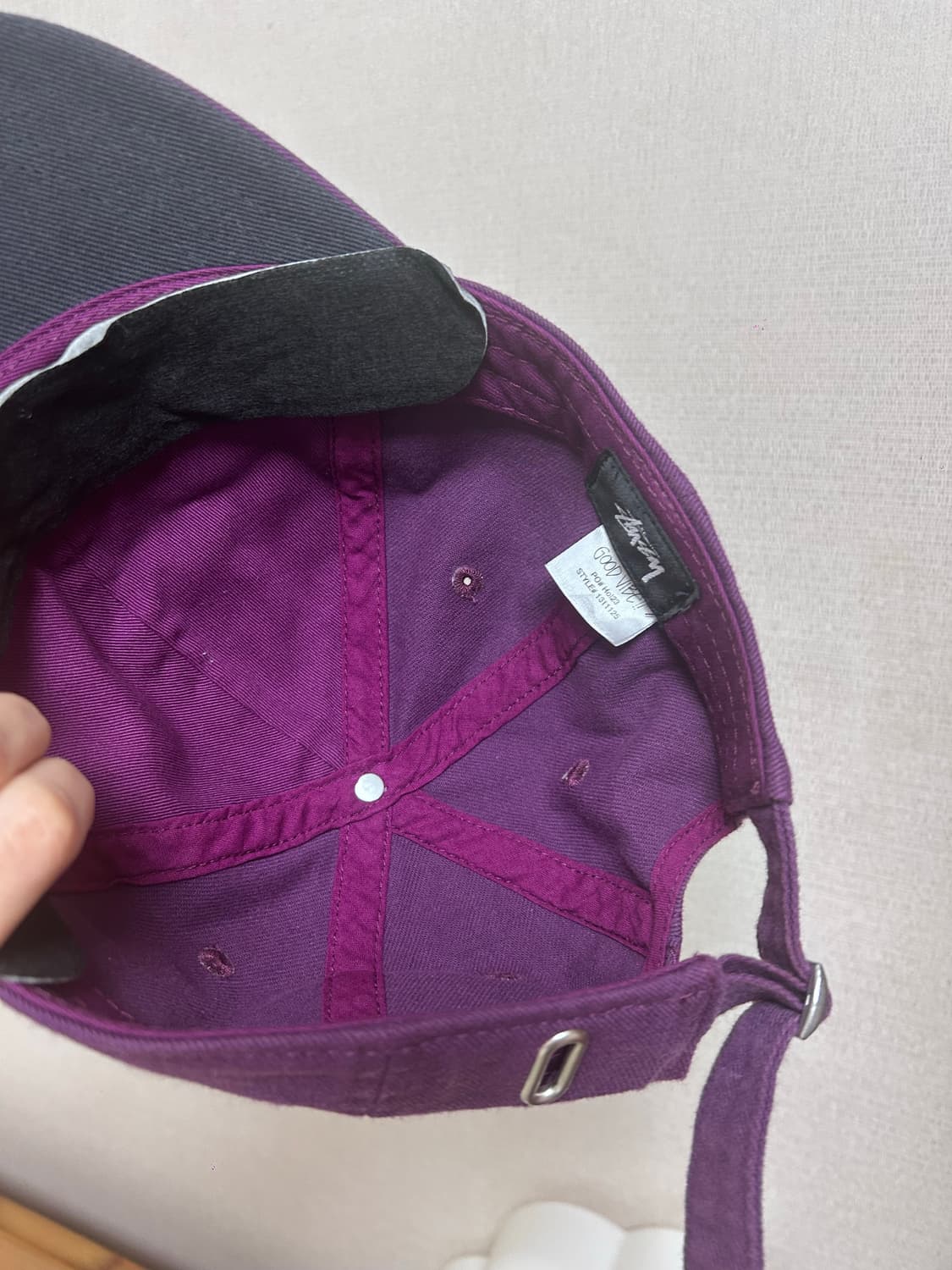 스투시 퍼플 볼캡 모자 상품이미지3