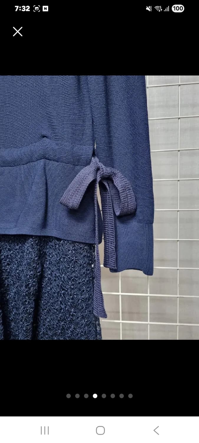 한섬 오브제 니트 레이스 원피스 (봄) 상품이미지4