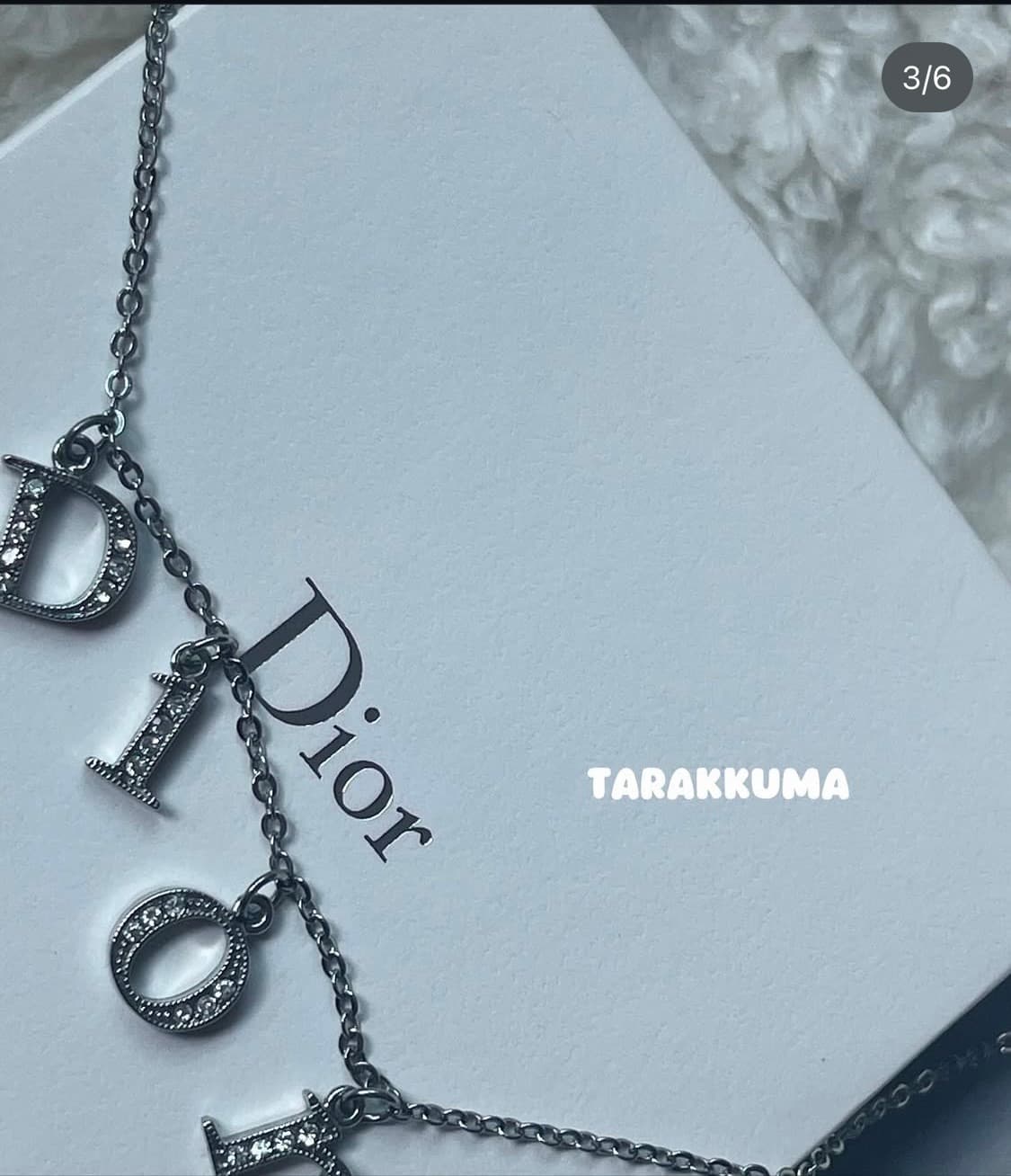 빈티지 디올 Dior 레터링 레볼루션 큐빅 보석 목걸이 상품이미지3