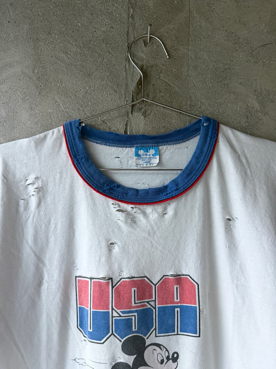 빈티지 디즈니 USA 미키마우스 링거 티셔츠 상품이미지3
