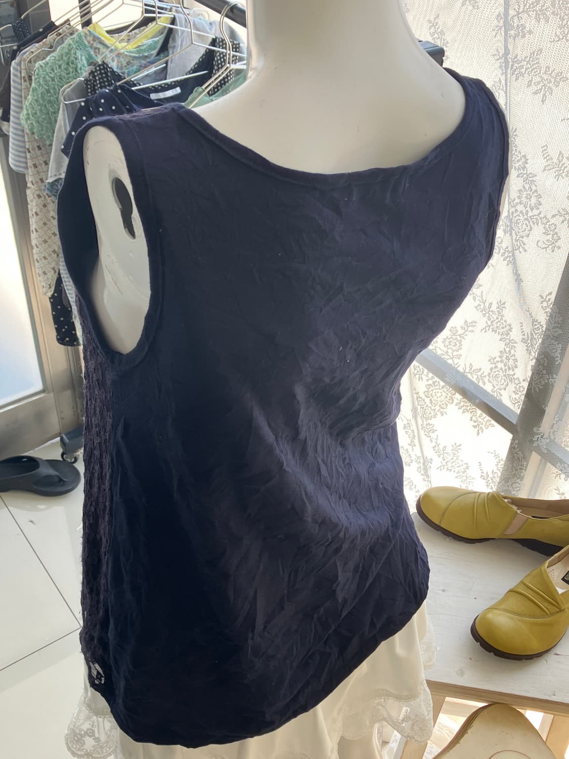 navy lace layered sleeveless 상품이미지2
