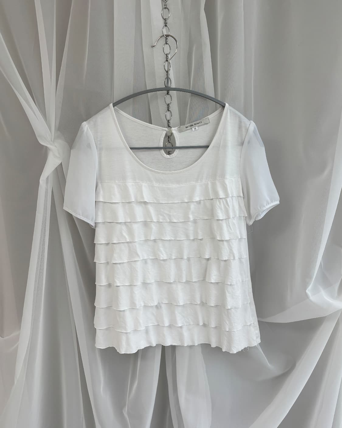 NATURAL BEAUTY tiered ruffle t-shirt 상품이미지3
