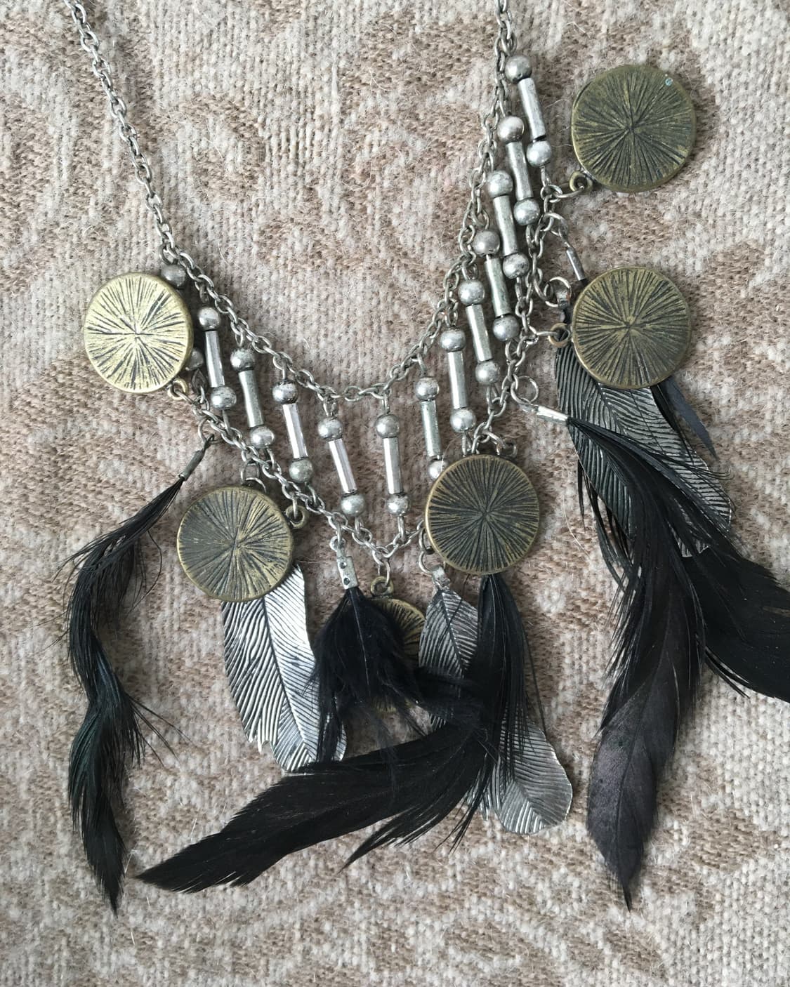 feather layer necklace 상품이미지2