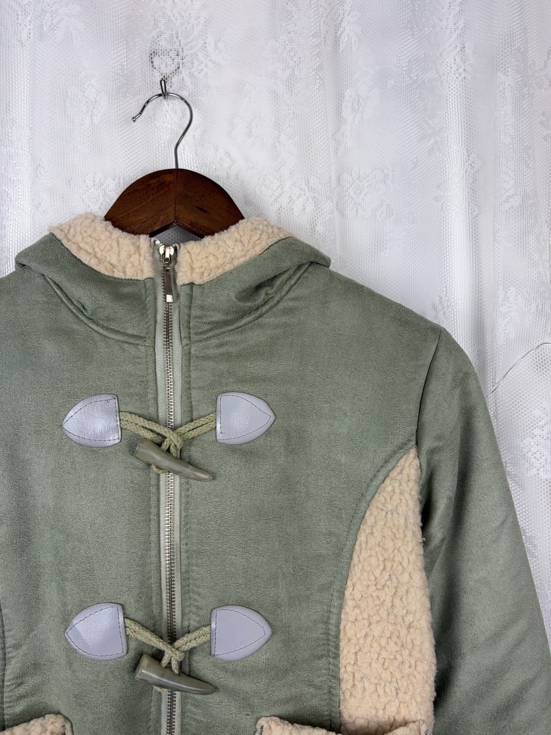 Sherpa Mix Duffle Crop Jacket 상품이미지2