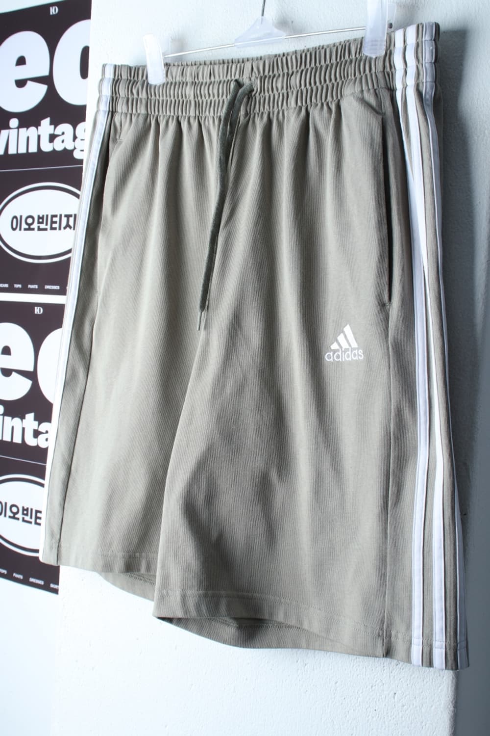 (XL) 아디다스 반바지 팬츠 카키 삼선 밴딩 올드스쿨-P10077 상품이미지1