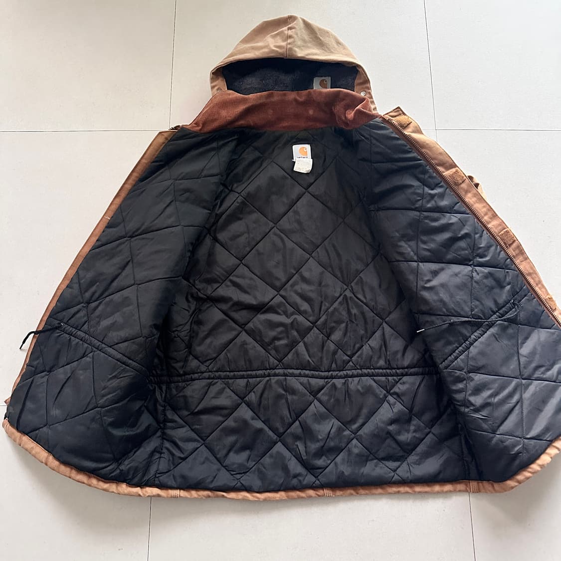 칼하트 C03 BRN 미국 생산 빈티지 디트로이트 자켓 후드 포함 46R 상품이미지6