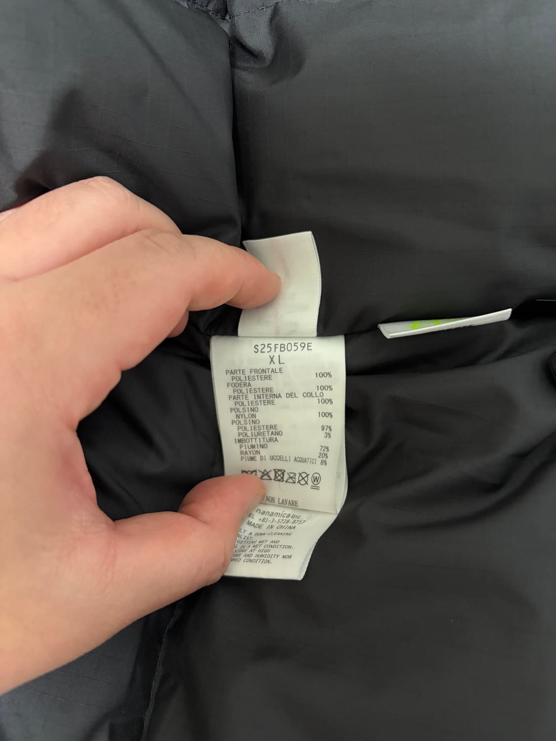 나나미카 25fw 고어텍스 숏 다운코트 블랙 상품이미지5