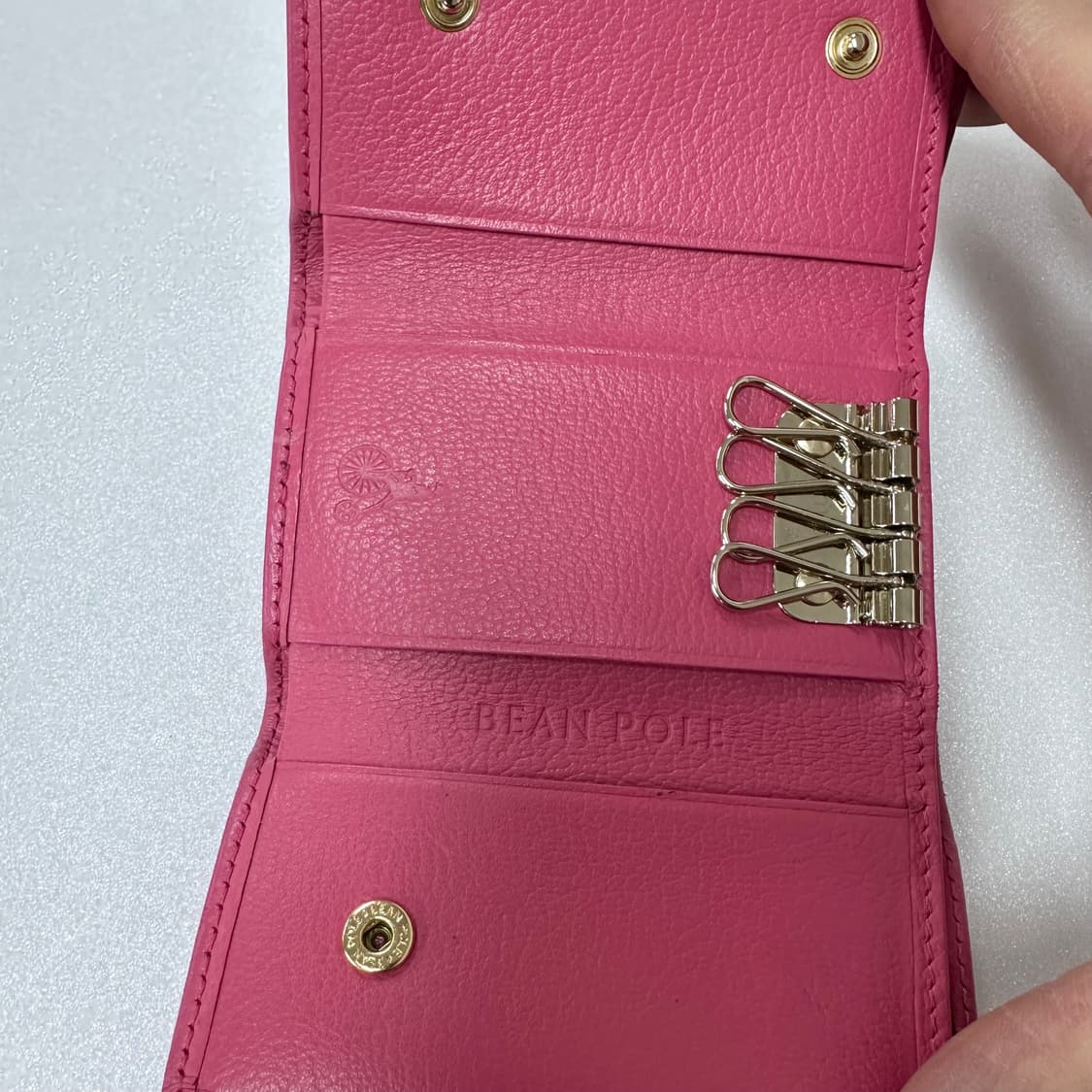 Beanpole 빈폴 핑크 미니 키링 3단 지갑 상품이미지7