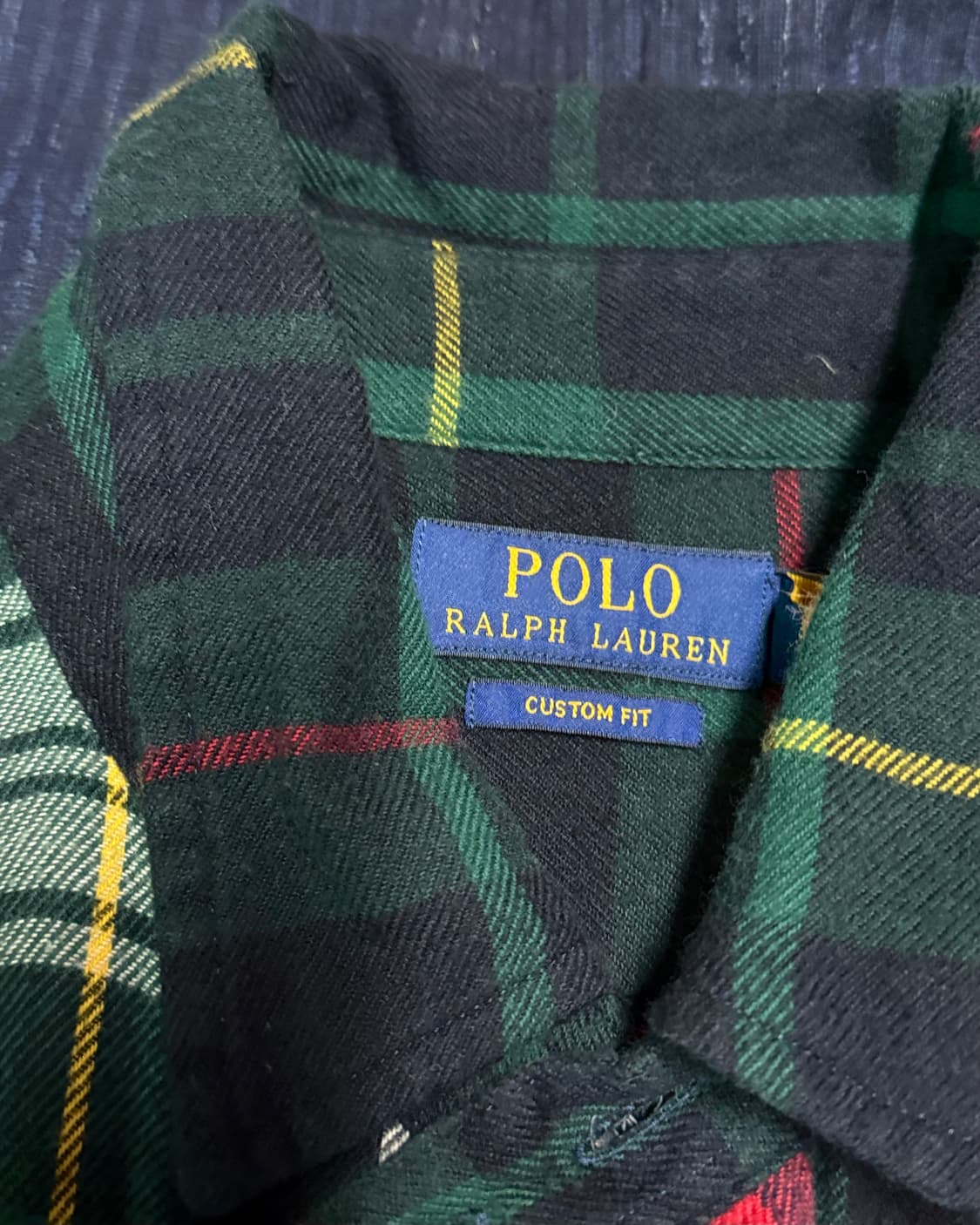 폴로 랄프로렌 커스텀 핏 패치워크 플란넬 셔츠 L 상품이미지4