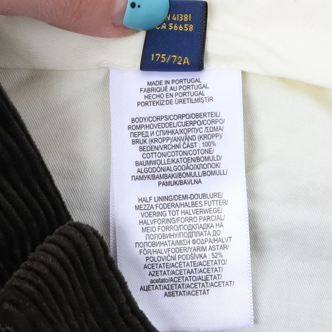 폴로 랄프로렌 신형 카키 코듀로이 팬츠 상품이미지9