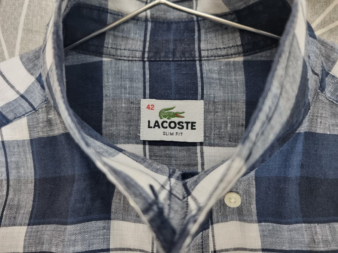 남성 라코스테 린넨 마 멀티 체크 긴팔 남방 셔츠 상품이미지9