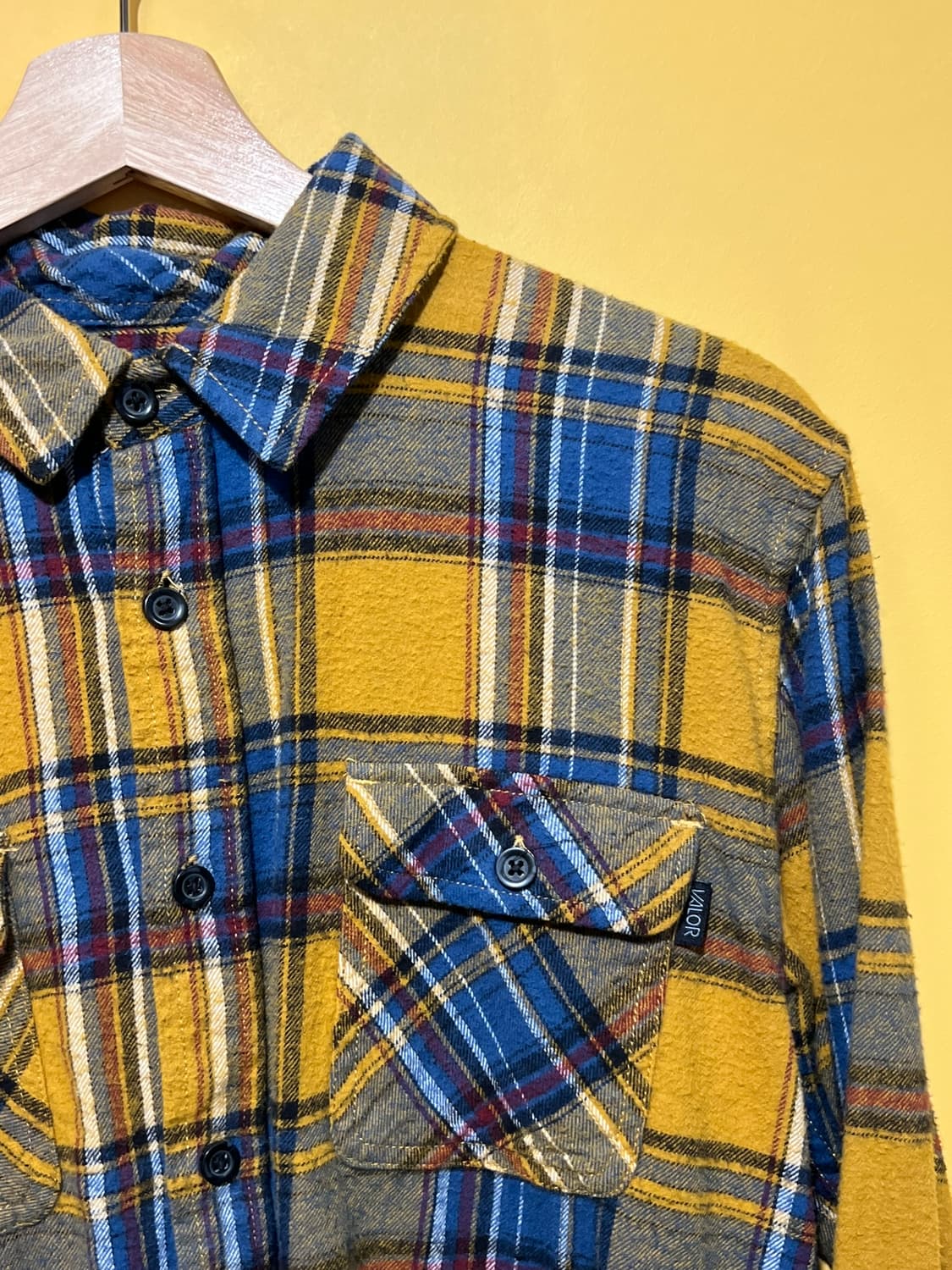 [S] VALOR COLLECTIVE 머스타드 체크 플란넬 셔츠 상품이미지2