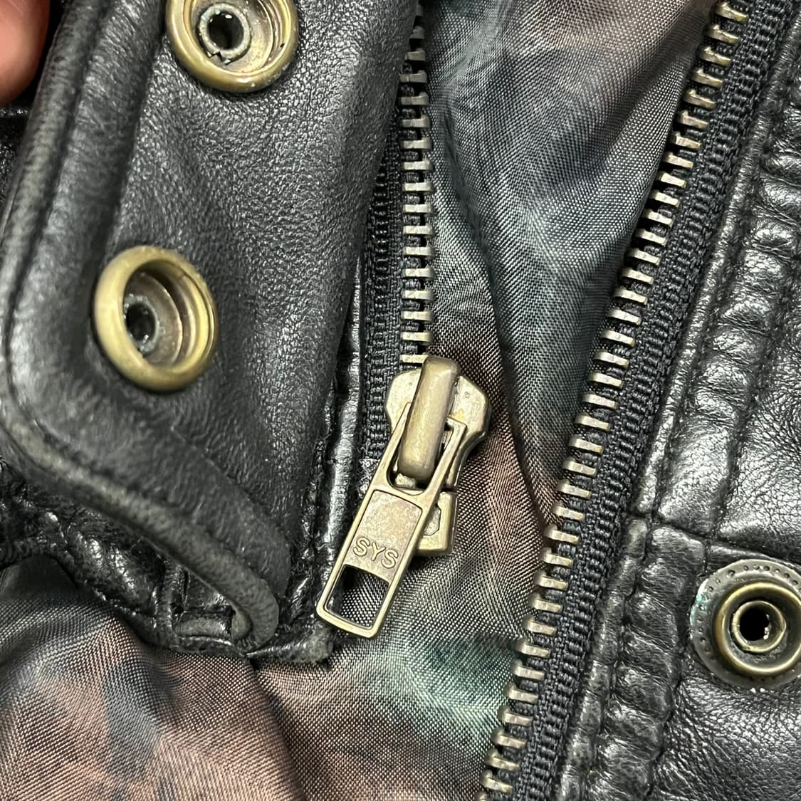 [정품/XL] 월드패션 빈티지 블랙 봄버 가죽 자켓 b18 상품이미지5