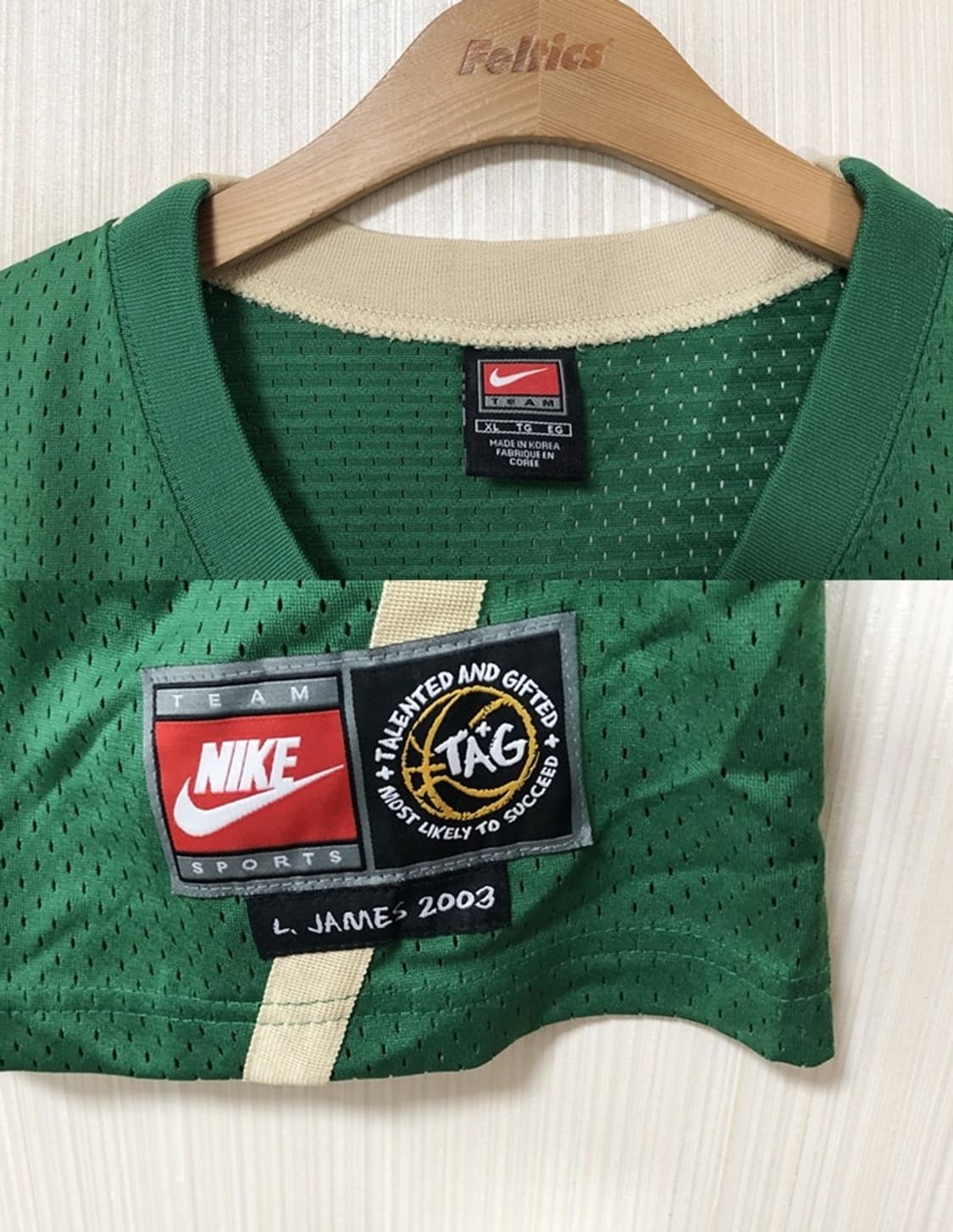 나이키 2003 르브론제임스 SVSM 아일리쉬 고등학교 스윙맨져지 XL  상품이미지4