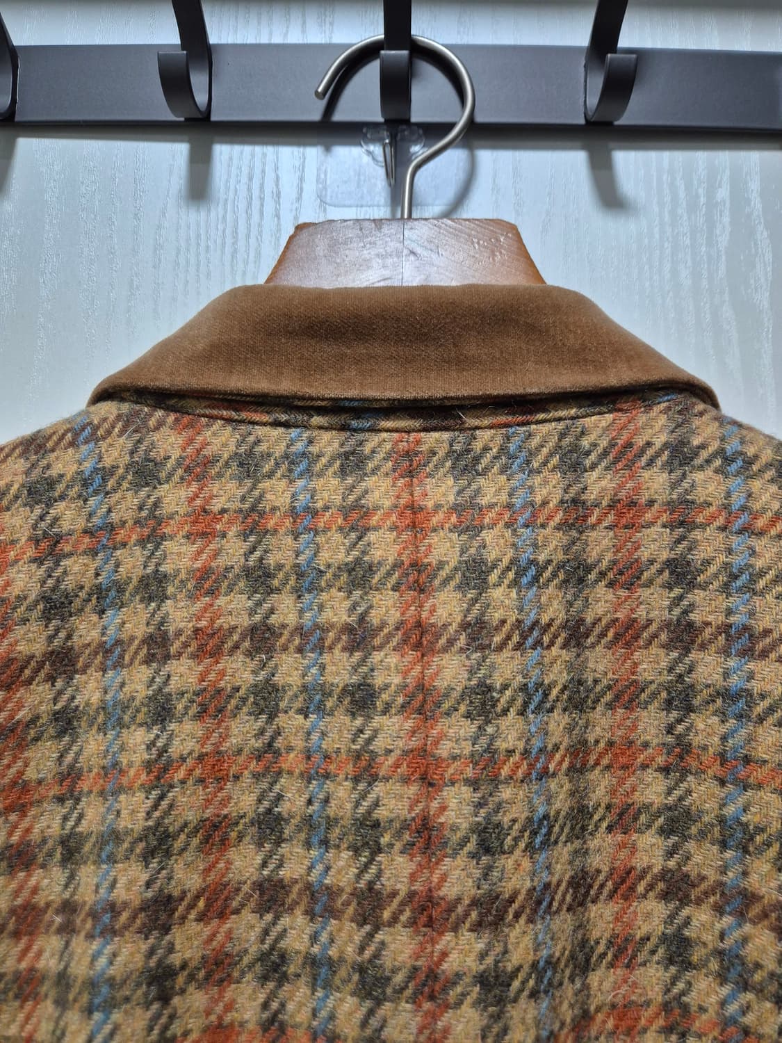 체크 패턴 더블 버튼 자켓 브라운 상품이미지8