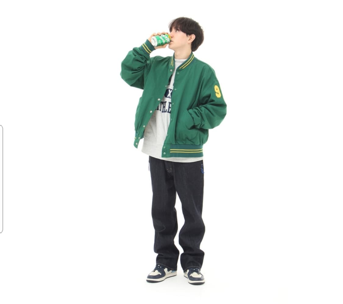 롱바케 바시티 MASTER DEEP GREEN VARSITY JACKET 상품이미지6