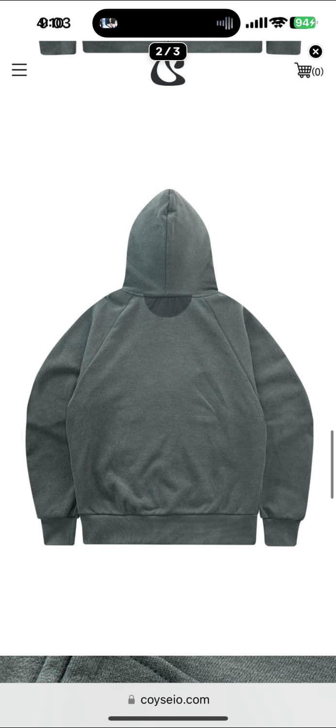 STRING POCKET HOOD ZIP-UP 블랙 상품이미지2