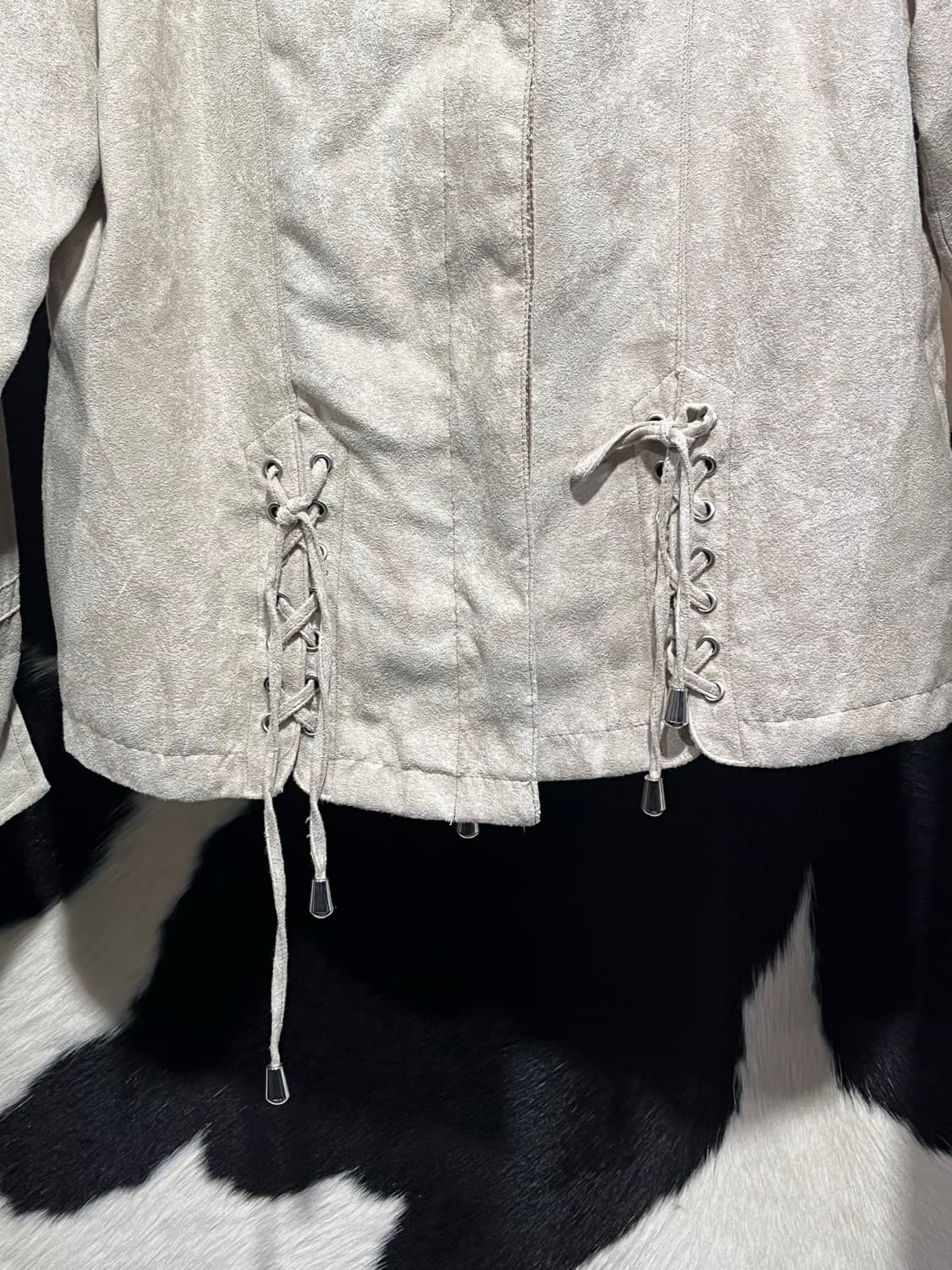 아일렛 베이지 스웨이드 자켓 상품이미지3