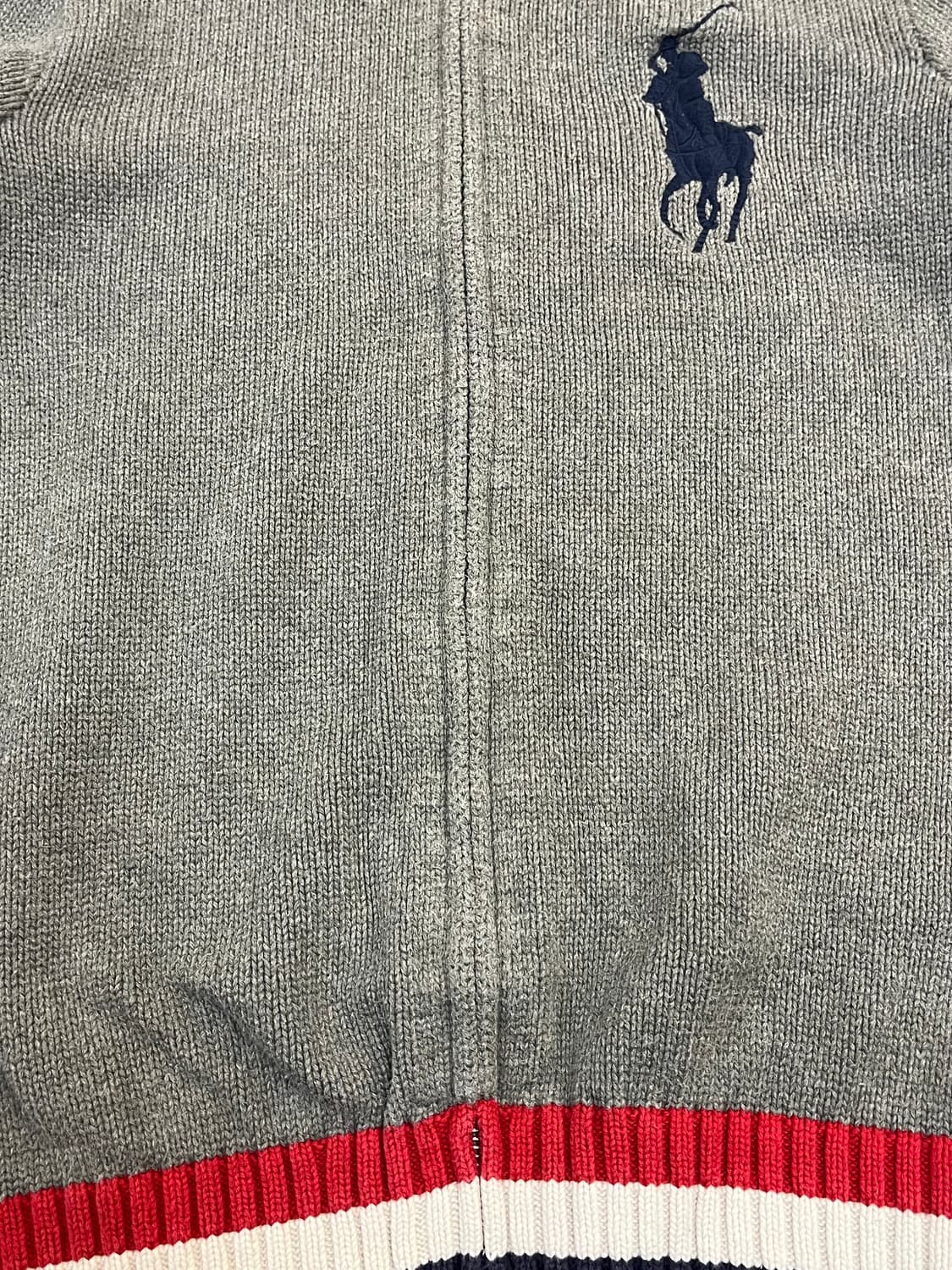 폴로 랄프로렌 빅포니 니트 집업 그레이 키즈 L #csz2170 상품이미지5