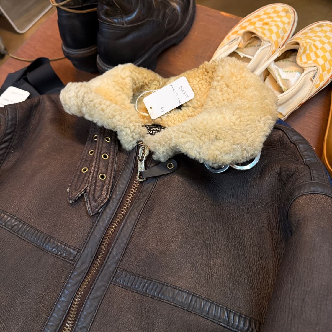 AVIATION B3 무스탕 무통 리얼레더 M ~ L 상품이미지3