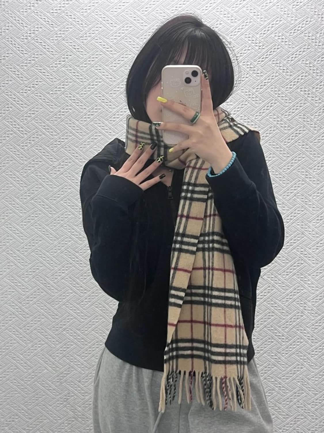 버버리 빈티지 램스울 노바체크 목도리 C07555 상품이미지2