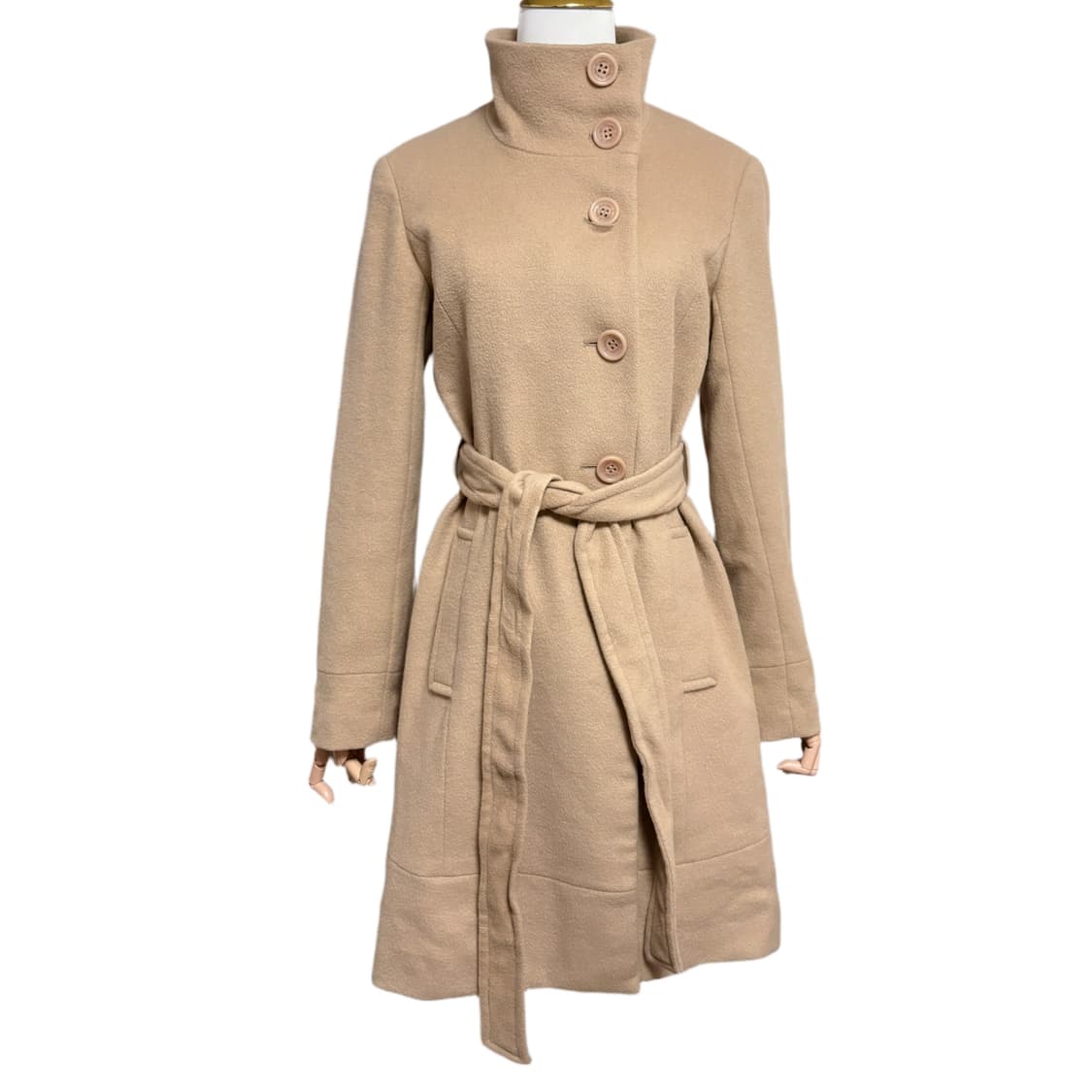 (이체시에눌)PINKY&DIANNE 핑키앤다이안 베이지 카라 롱 코트 상품이미지2