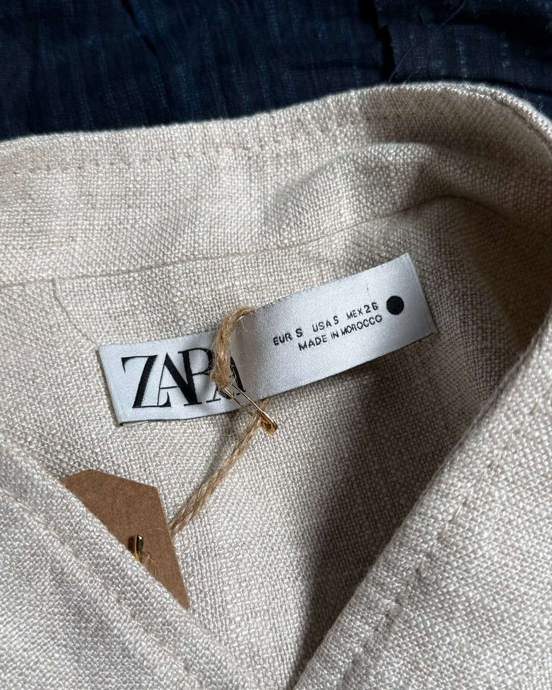 Zara 오버사이즈 린넨 블랜드 봄버 자켓 S 상품이미지4