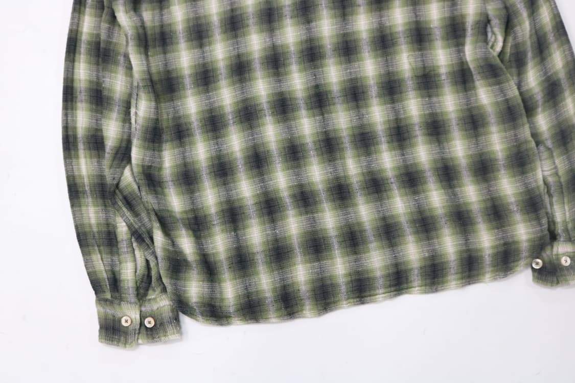 옴니갓 OMNIGOD 올리브 체크 아메카지 워크셔츠  4 상품이미지9