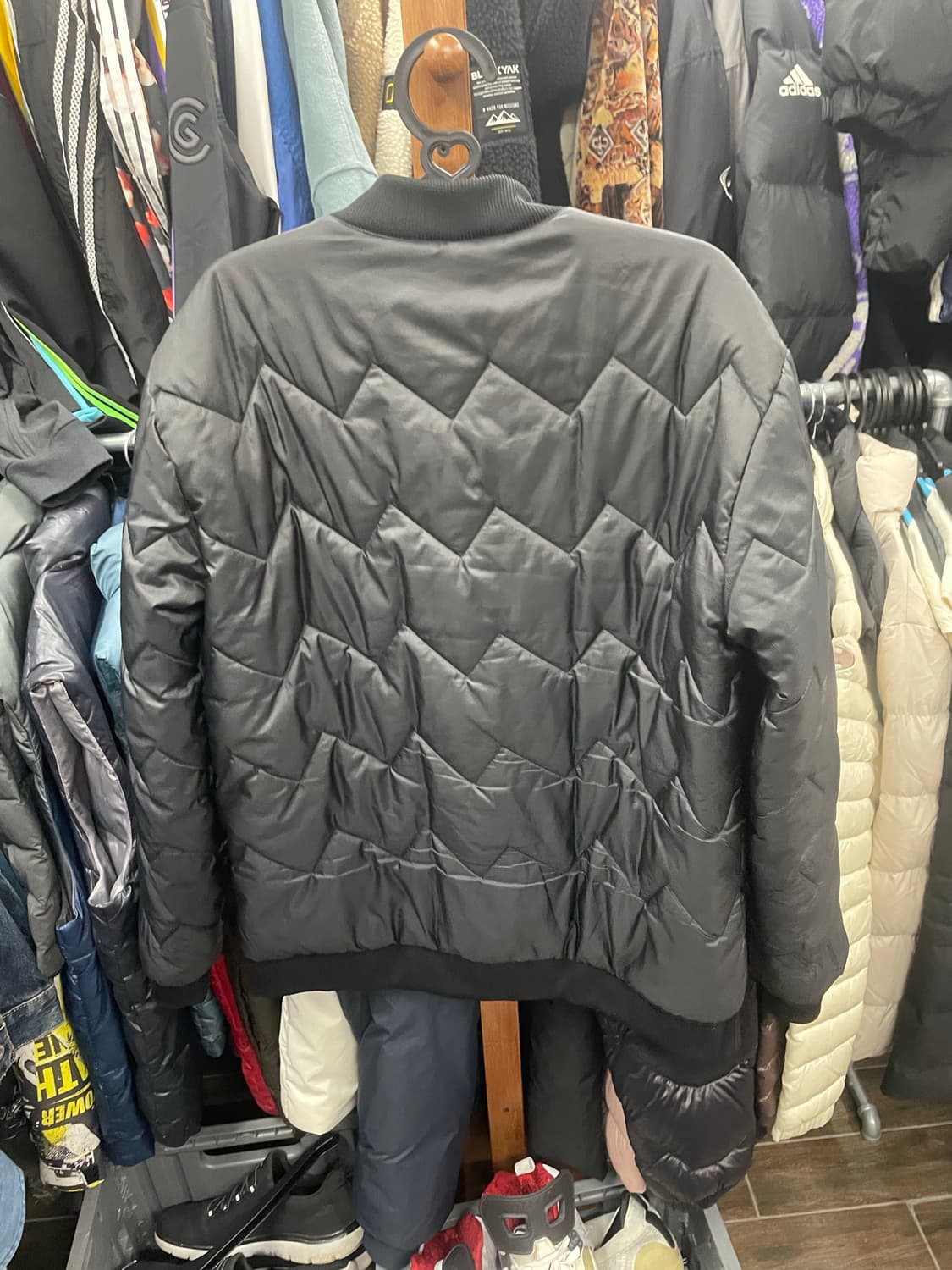 아디다스 퀼팅 패딩 블랙 2XL 55 74 상품이미지5