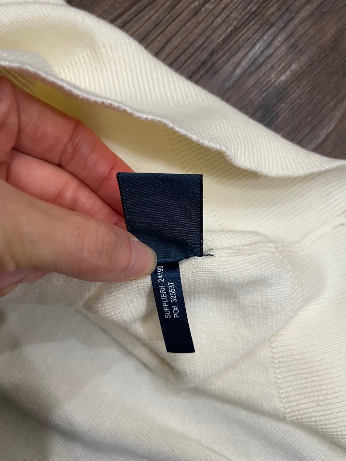 폴로 랄프로렌 피마코튼 니트 조끼 베스트 아이보리 상품이미지8