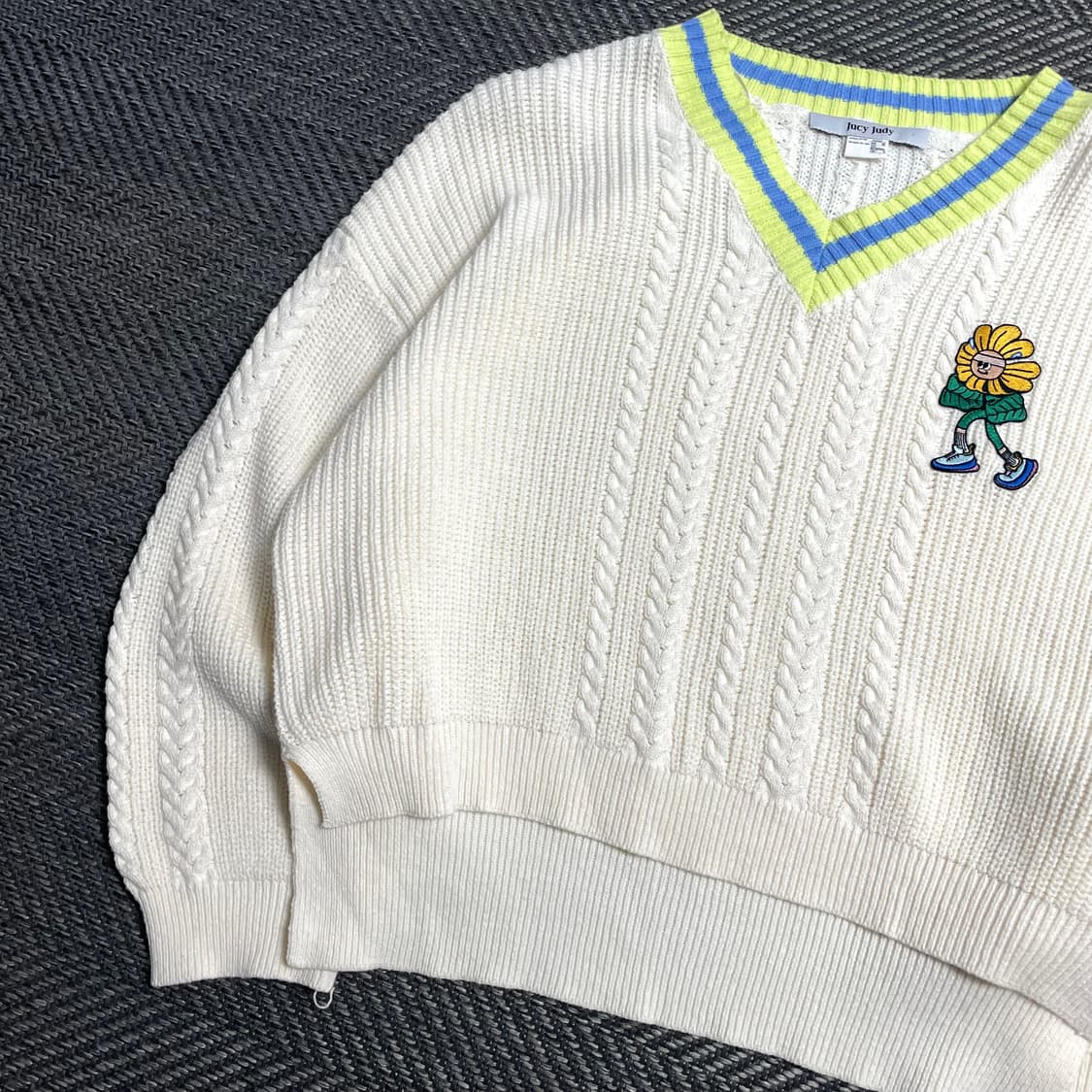 쥬시쥬디 케이블 아이보리 스웨터 니트o 5325 상품이미지3