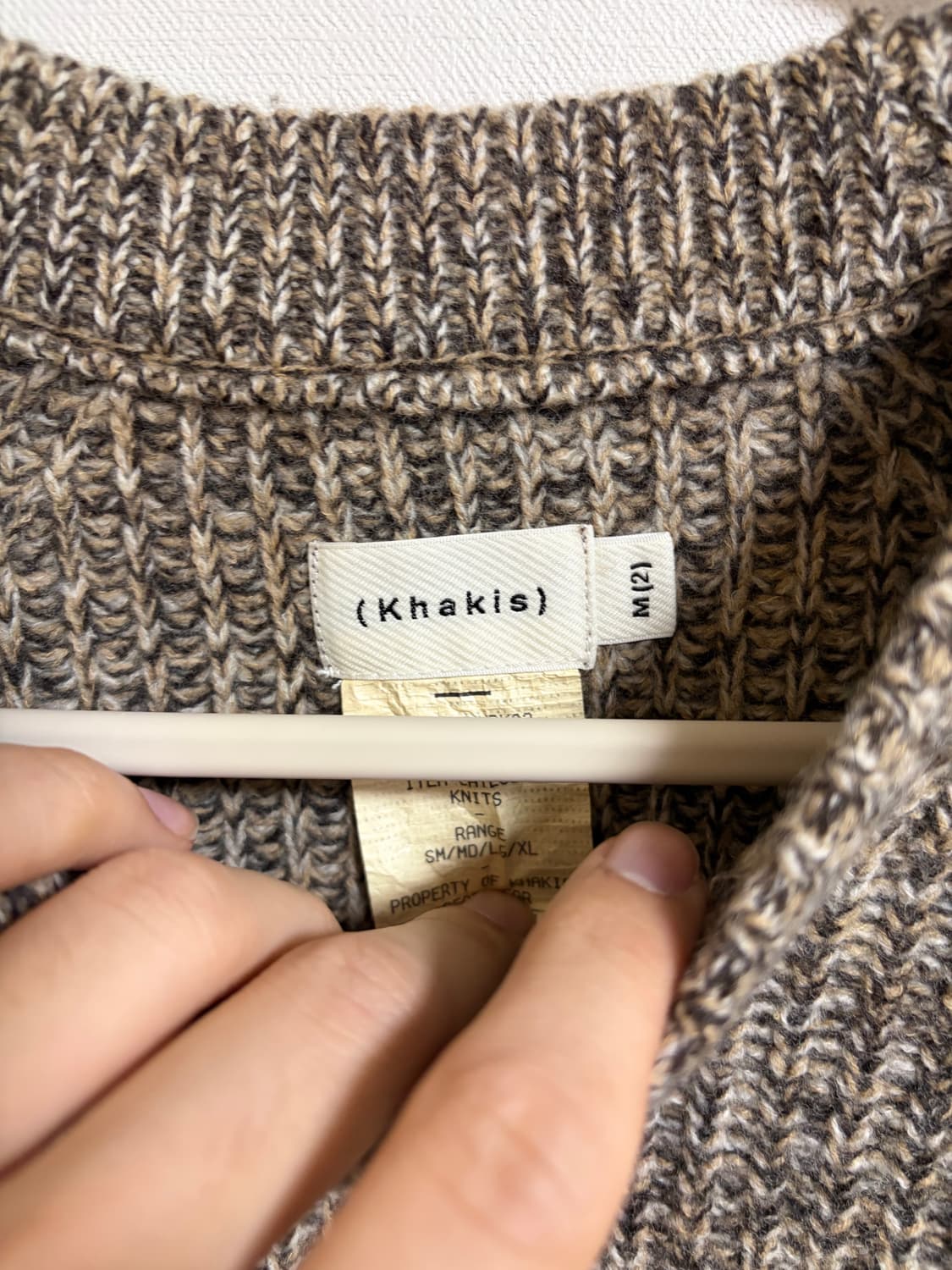 [M]24fw 카키스 울 니트 브라운 상품이미지4