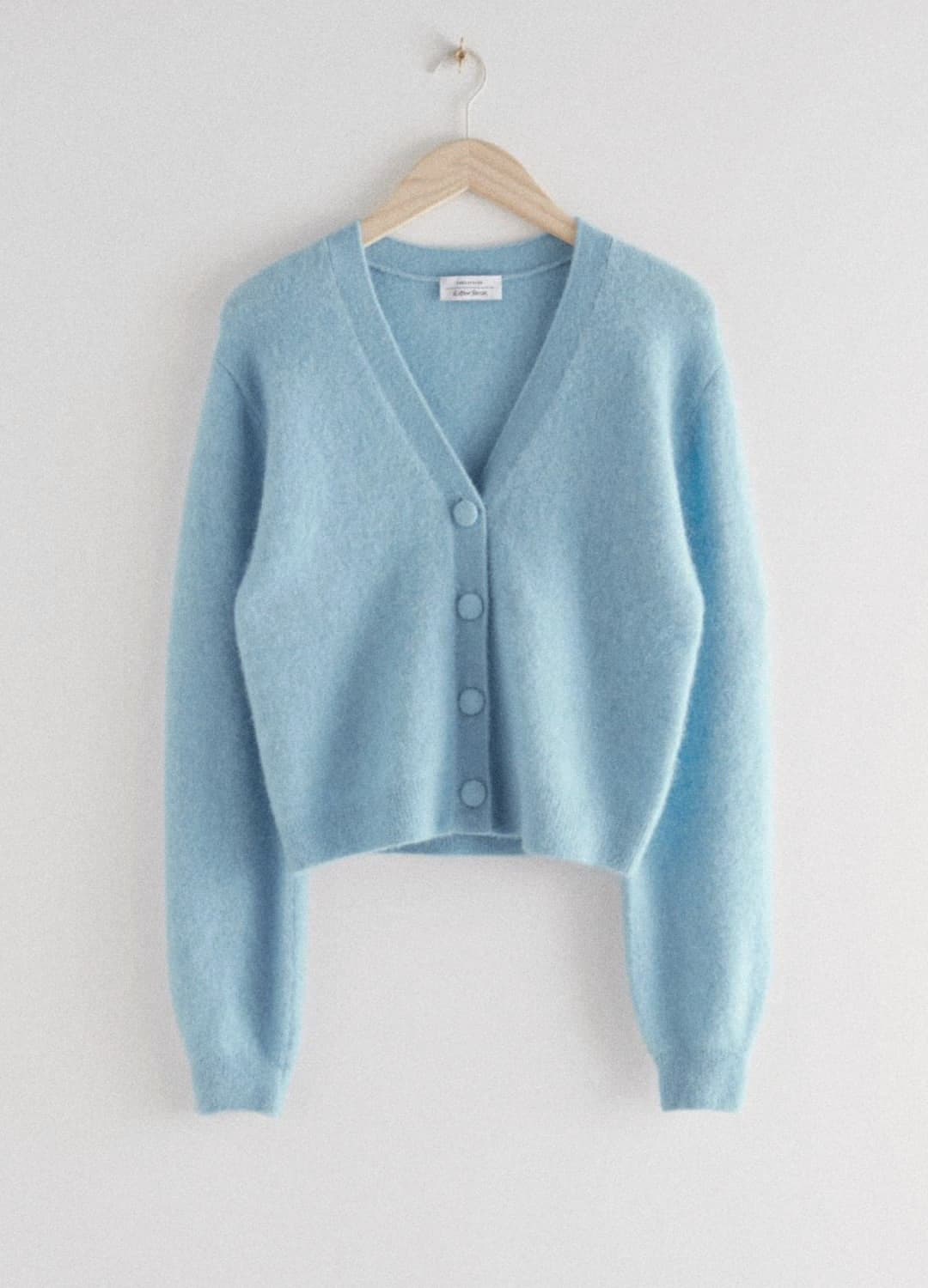 앤아더스토리즈 & Other Stories 울 블렌드 크롭 가디건 블루 상품이미지1