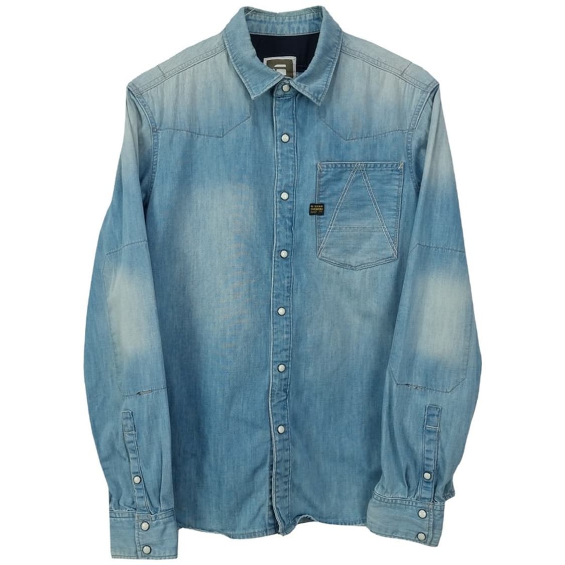 [지스타 로우] 빈티지 워시드 데님 셔츠 M19064 상품이미지2