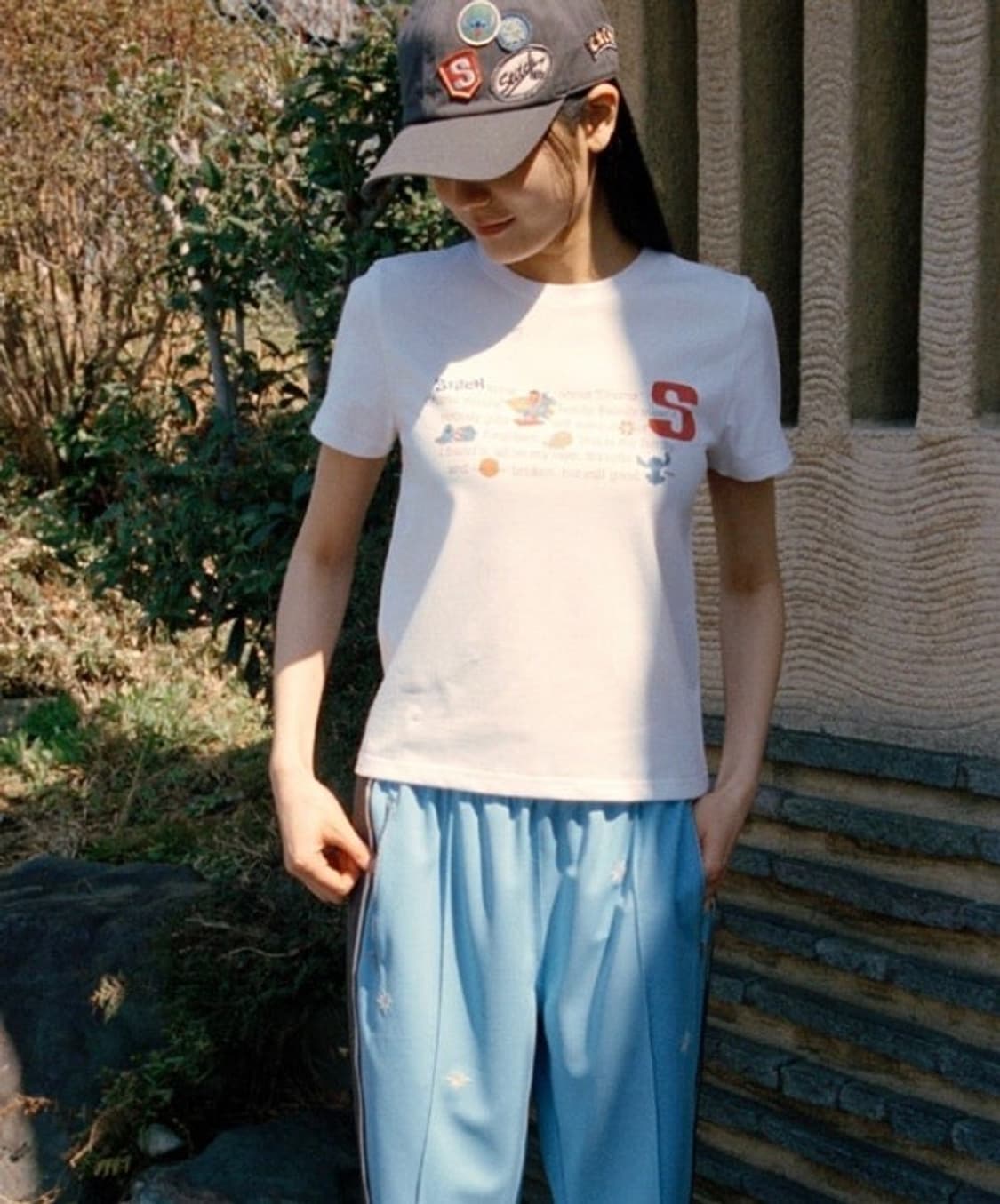 썬러브 X 스티치 와펜 캡 모자 차콜 그레이 상품이미지4