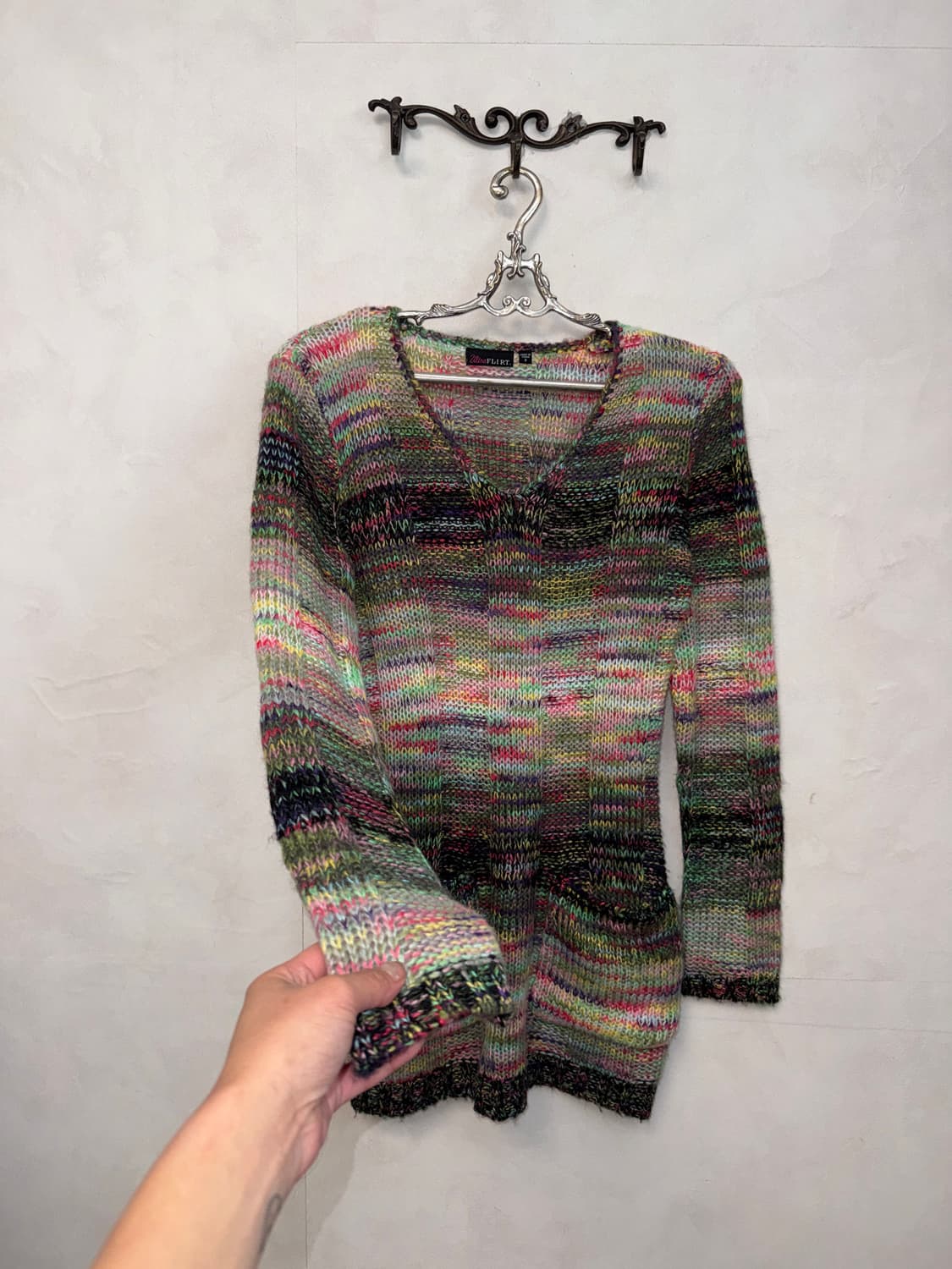 Rainbow color mix bokashi knit ops 상품이미지5