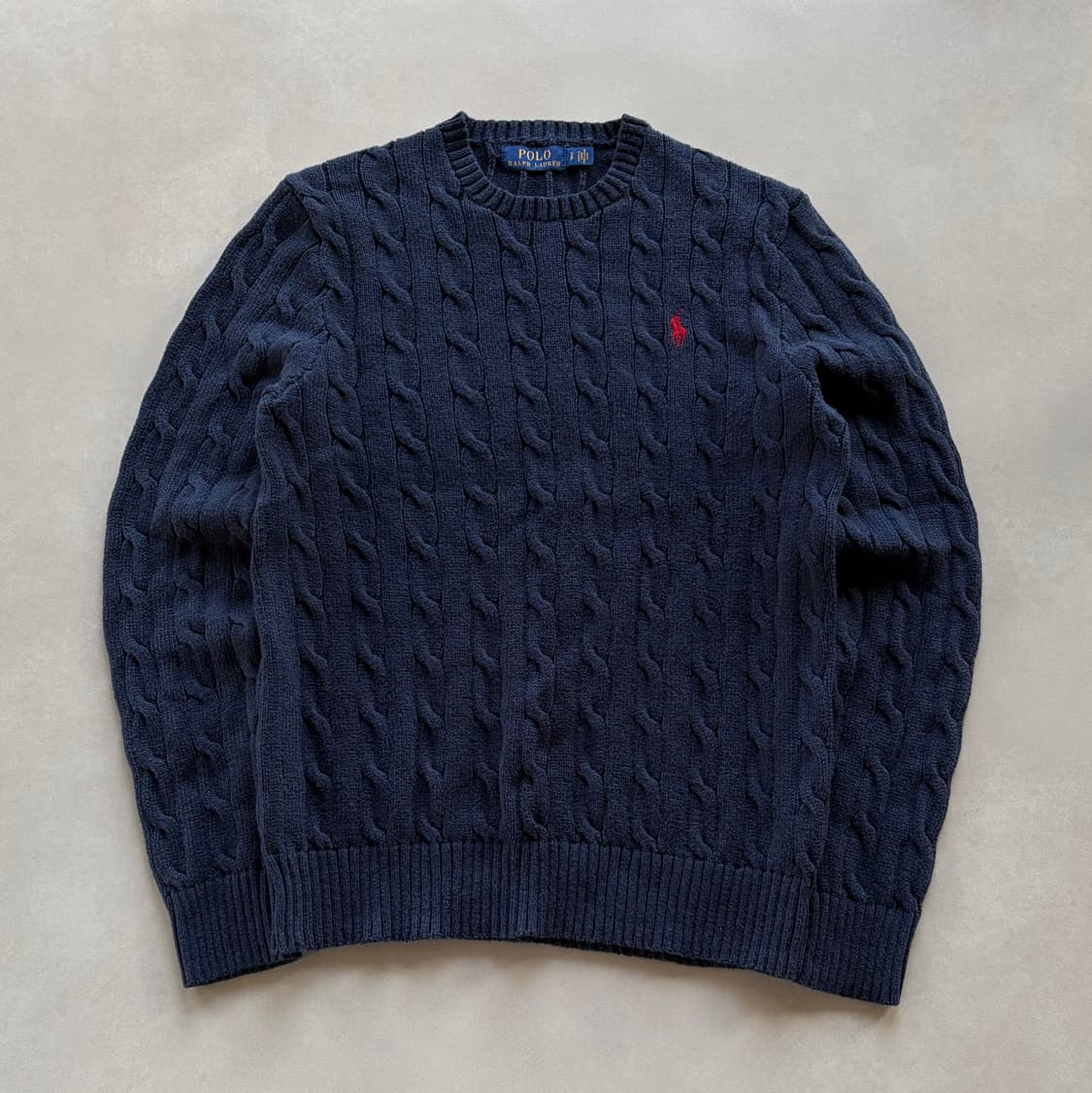 [S]폴로 랄프로렌 꽈배기 케이블 코튼 니트 네이비 상품이미지3