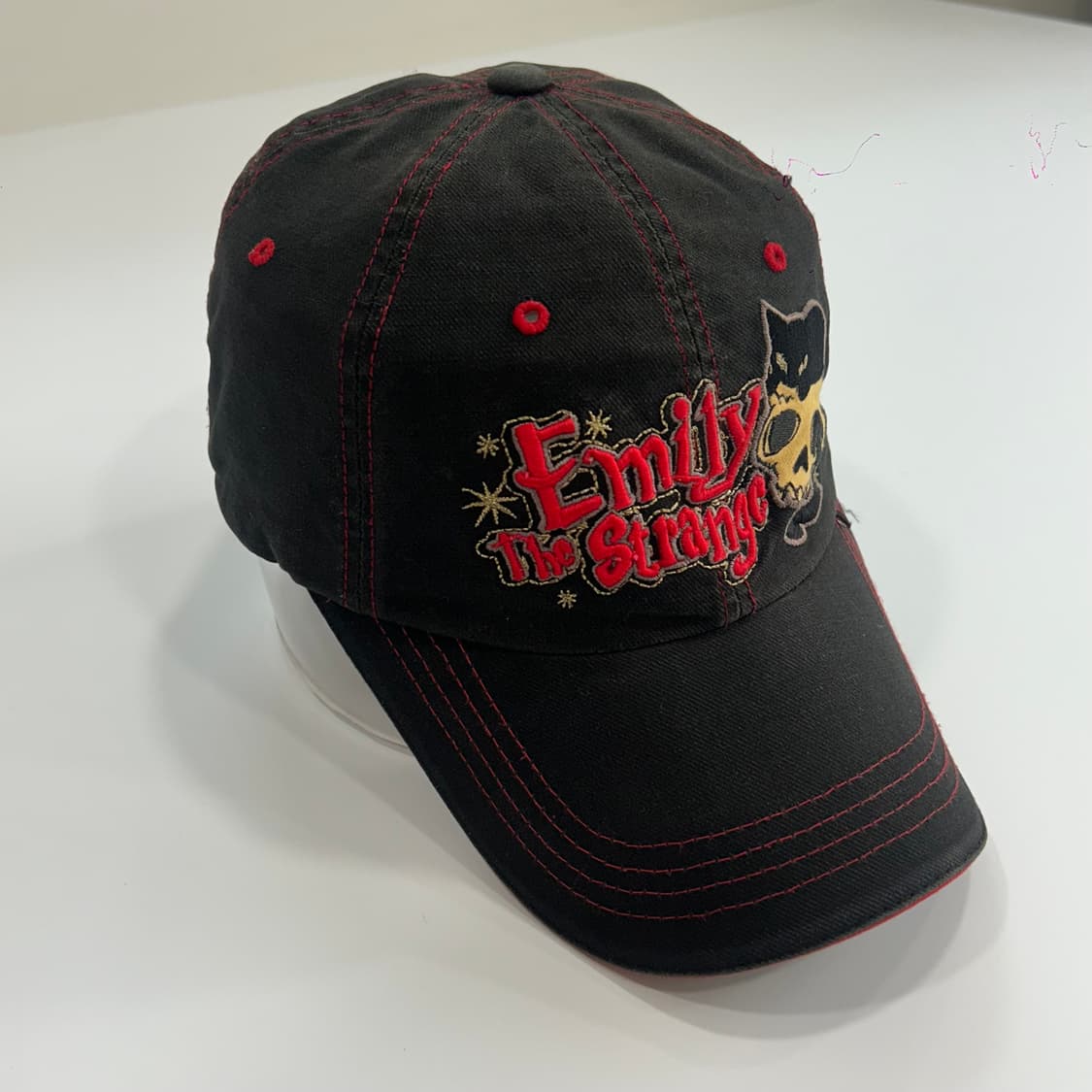 Emily the strange 에밀리 더 스트레인지 스티치 블랙 볼캡 상품이미지3