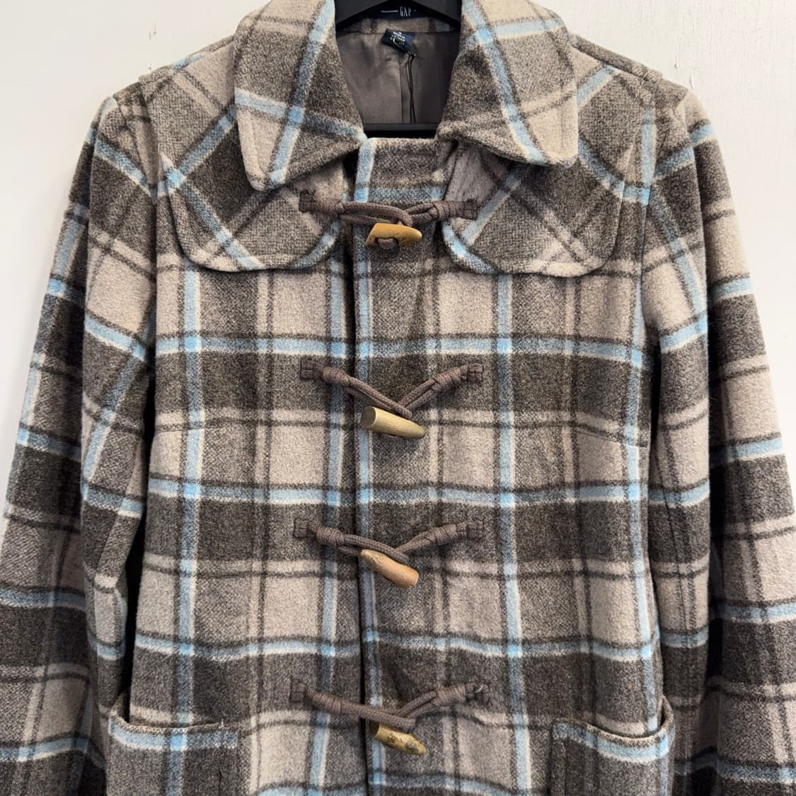 GAP plaid 울 더플 코트 상품이미지2