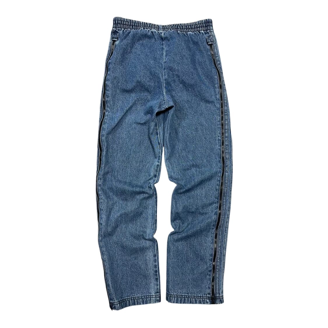 ✨ (바배) 아디다스 중청 미드 웨이스트 사이드 지퍼 데님 팬츠   상품이미지3