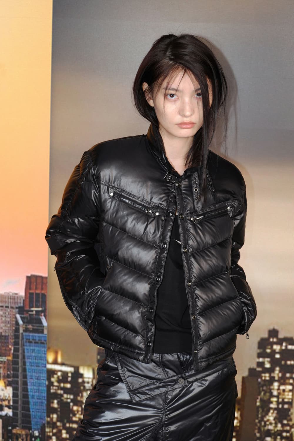 세릭 버클 다운 자켓 블랙 상품이미지1