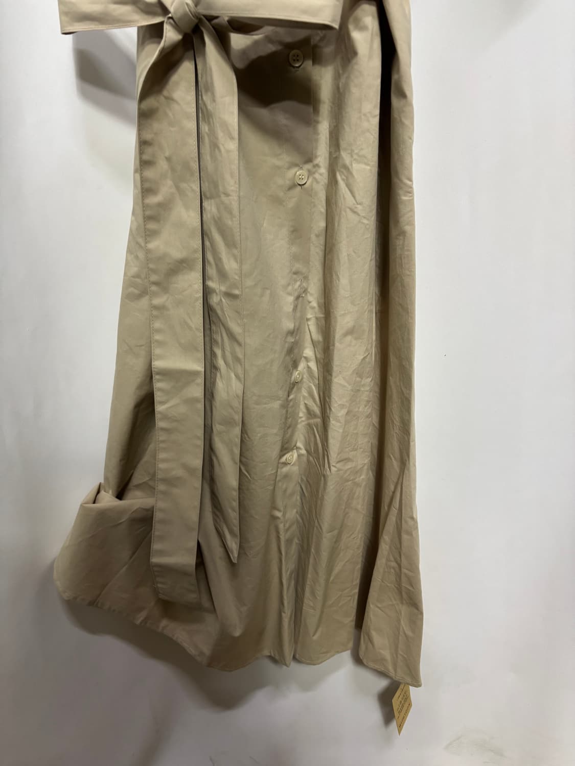 위드 윤 베이지 카라 벨티드 셔츠 원피스 상품이미지3