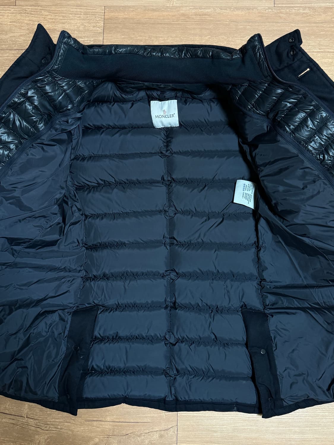 [3] 몽클레르 발리에르 네이비 울 패딩코트 상품이미지4