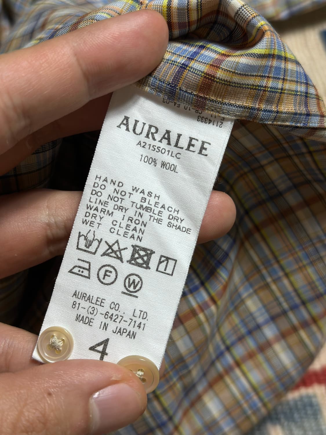 Auralee 오라리 워셔블 라이트 울 셔츠 4 상품이미지5