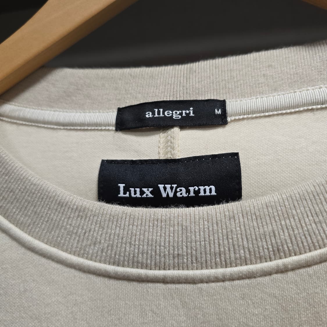 알레그리 럭스웜 맨투맨 / 베이지 / M 상품이미지2