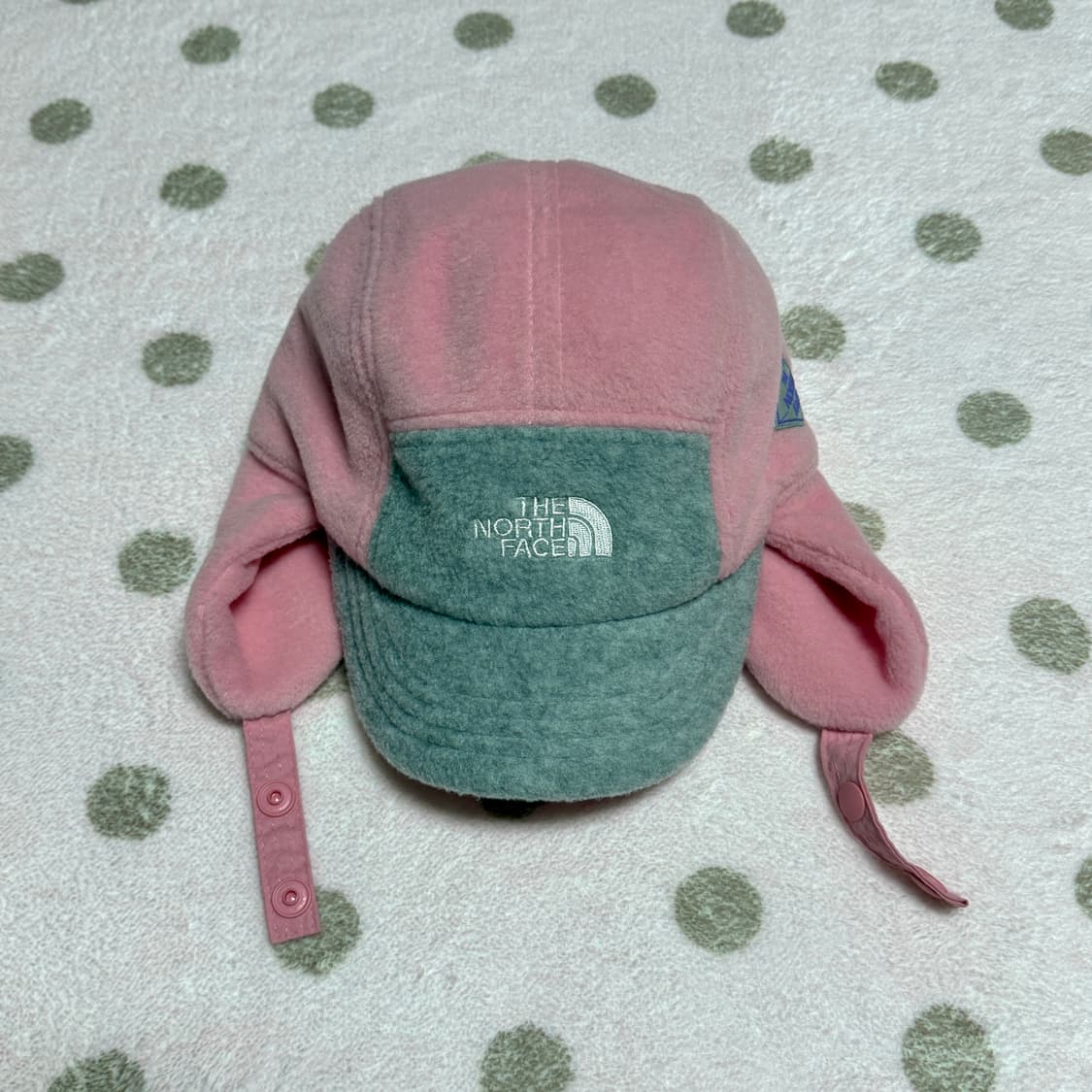 노스페이스 이어플랩 핑크캡 키즈 상품이미지2