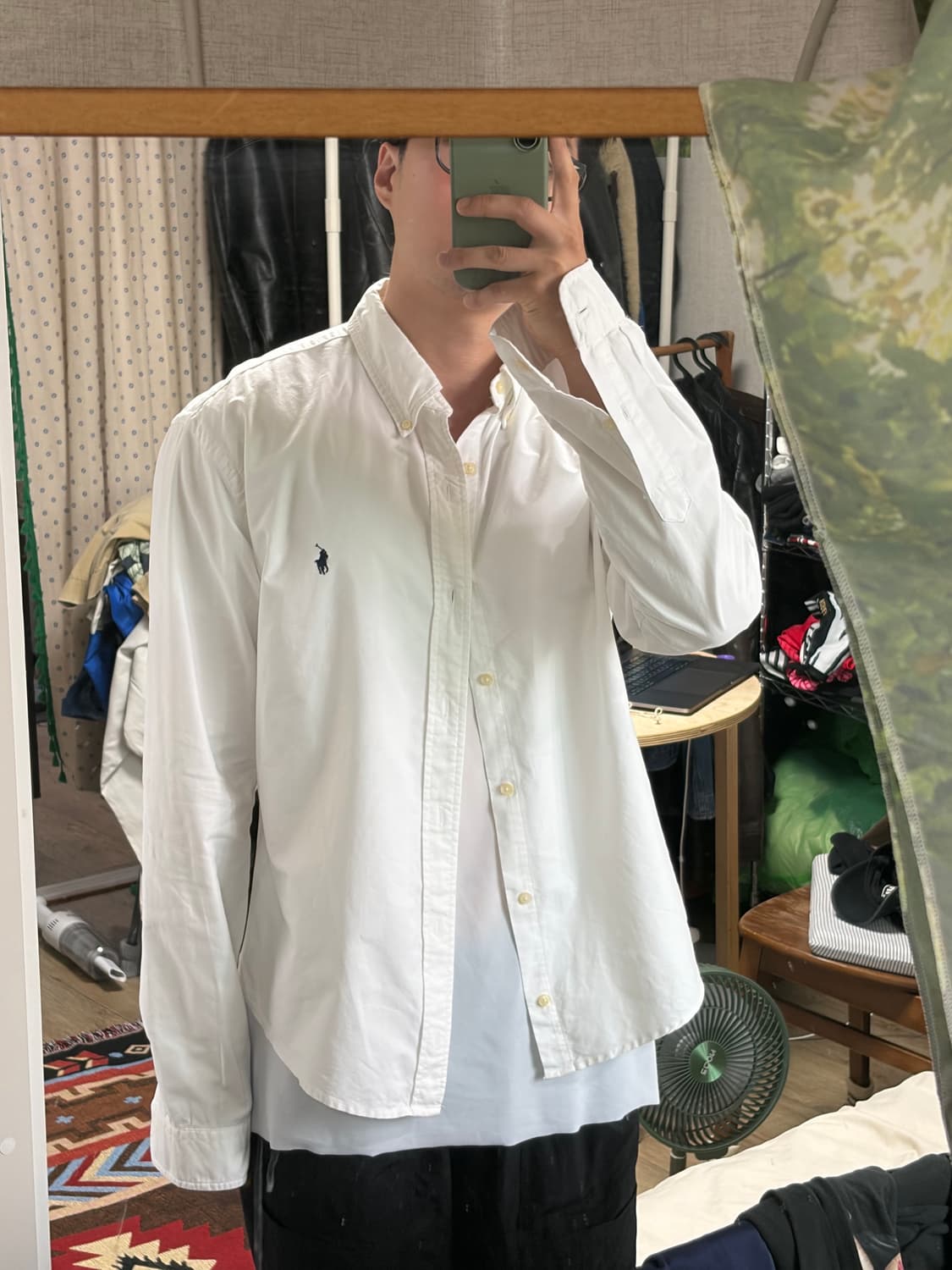 XL) 큐알탭 신형 폴로 랄프로렌 클래식핏 옥스포드 셔츠 화이트 상품이미지10