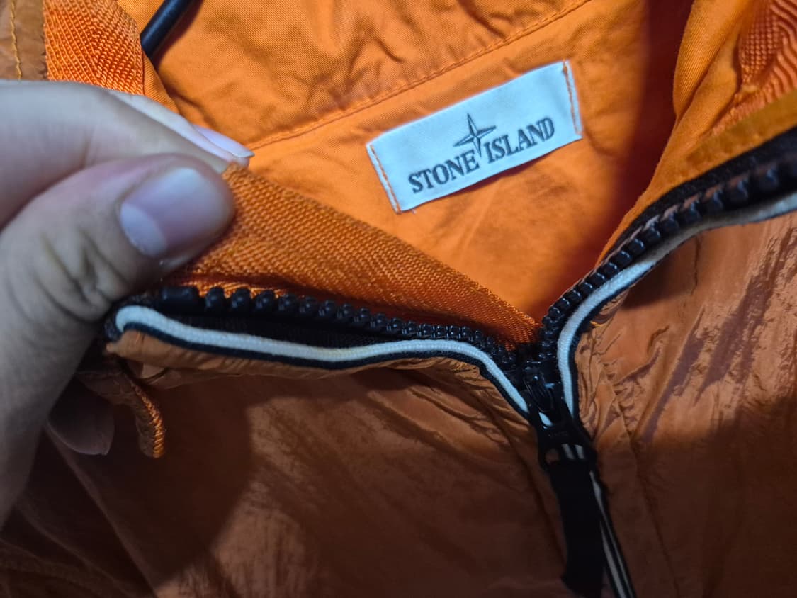 스톤 아일랜드 나일론 메탈 바람막이 오렌지 s 정품 상품이미지7