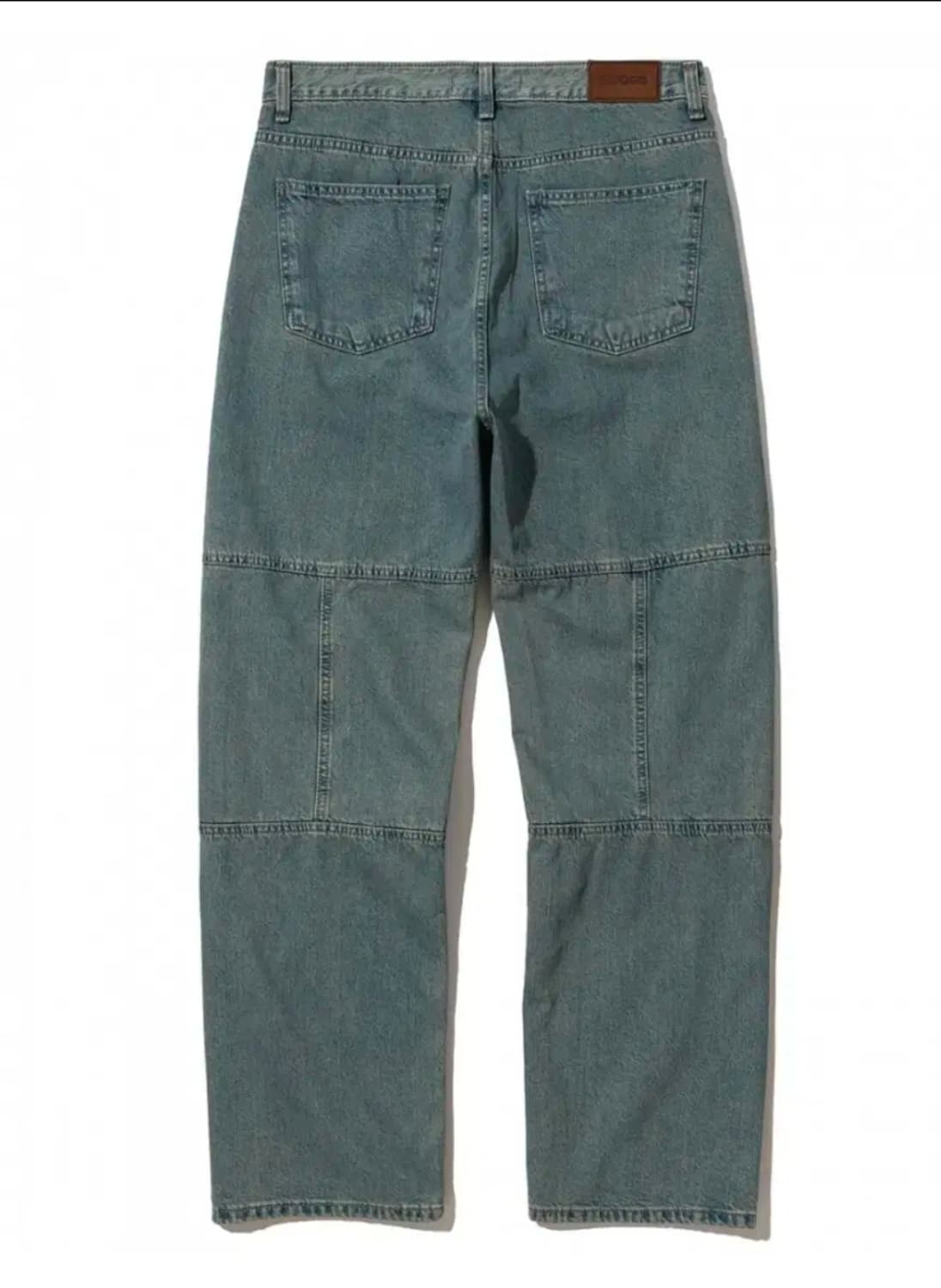 시도 무릎 스티치 디테일 워시드 그린 데님 2 상품이미지6