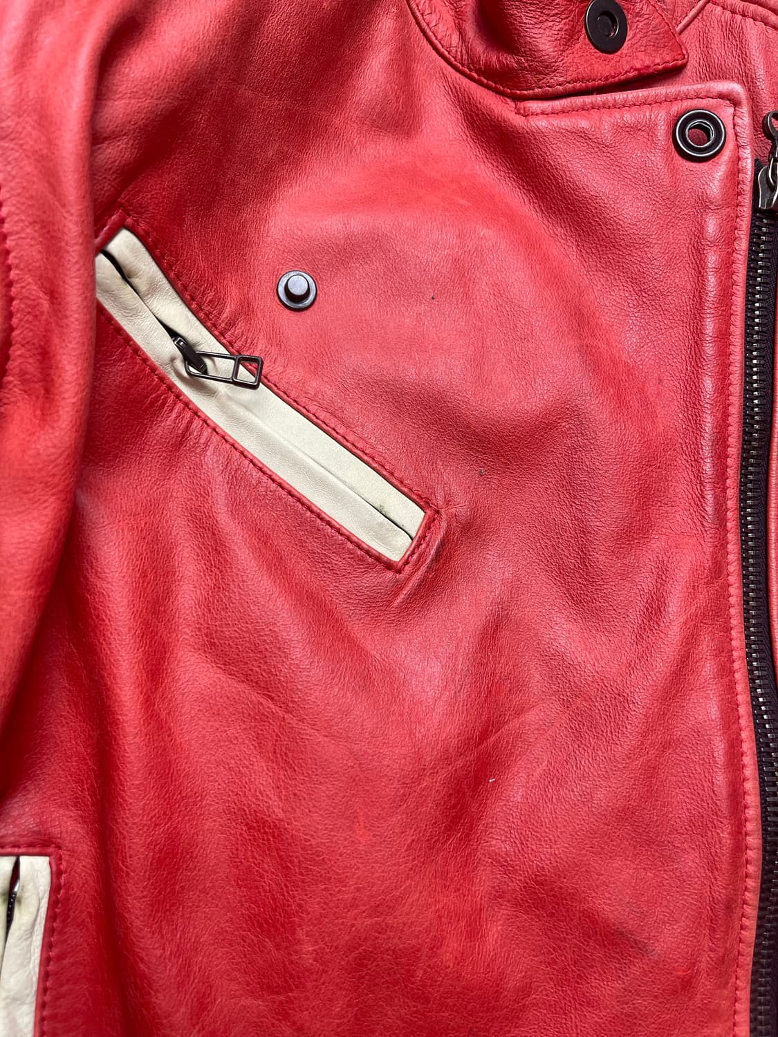 [46] 다이네즈 로라 RED 가죽자켓 상품이미지4